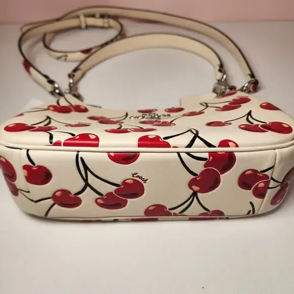 NWT Coach CZ774 Teri Shoulder Bag In Signature Canvas With Cherry Print - Picture 6 of 6